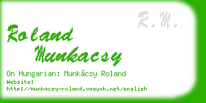 roland munkacsy business card